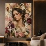 Majestätische Rosenkönigin – Leinwandbild & Acrylglasbild in Gold und Rosa