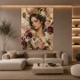 Majestätische Rosenkönigin – Leinwandbild & Acrylglasbild in Gold und Rosa