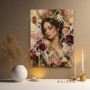Majestätische Rosenkönigin – Leinwandbild & Acrylglasbild in Gold und Rosa