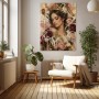 Majestätische Rosenkönigin – Leinwandbild & Acrylglasbild in Gold und Rosa