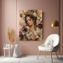 Majestätische Rosenkönigin – Leinwandbild & Acrylglasbild in Gold und Rosa