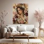 Majestätische Rosenkönigin – Leinwandbild & Acrylglasbild in Gold und Rosa