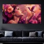 Blütenmoment mit Kolibri – Modernes Wandbild als Gallery Leinwand