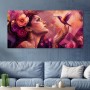Blütenmoment mit Kolibri – Modernes Wandbild als Gallery Leinwand