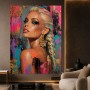 Pop Art Porträt als Leinwand und Acrylbild