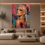 Pop Art Porträt als Leinwand und Acrylbild