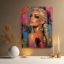 Pop Art Porträt als Leinwand und Acrylbild