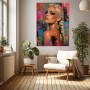 Pop Art Porträt als Leinwand und Acrylbild