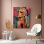 Pop Art Porträt als Leinwand und Acrylbild