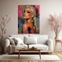 Pop Art Porträt als Leinwand und Acrylbild