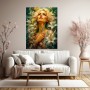 Goldene Lilien-Porträt Wandbild als Gallery Leinwand