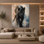 Schwarzer Panther – Modernes Wandbild als Leinwandbild