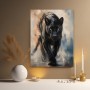 Schwarzer Panther – Modernes Wandbild als Leinwandbild