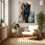 Schwarzer Panther – Modernes Wandbild als Leinwandbild