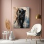 Schwarzer Panther – Modernes Wandbild als Leinwandbild