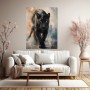 Schwarzer Panther – Modernes Wandbild als Leinwandbild