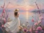 Sommerabend am See – Gallery Leinwand & Poster mit Blumenromantik