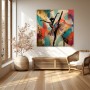 Ballerina in Farbe – Modernes Wandbild als Gallery Leinwand