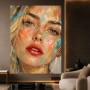 Expressives Frauenporträt in Farbe – Modernes Wandbild als Acrylglasbild