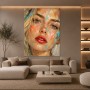 Expressives Frauenporträt in Farbe – Modernes Wandbild als Acrylglasbild