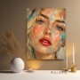 Expressives Frauenporträt in Farbe – Modernes Wandbild als Acrylglasbild