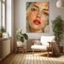 Expressives Frauenporträt in Farbe – Modernes Wandbild als Acrylglasbild