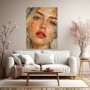 Expressives Frauenporträt in Farbe – Modernes Wandbild als Acrylglasbild