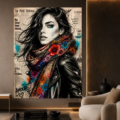 Urbane Muse – Wandbild & Poster mit Fashion-Porträt