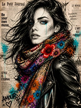 Urbane Muse – Wandbild & Poster mit Fashion-Porträt