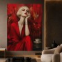 Rote Eleganz – Porträt als Wandbild und Fine Art Print