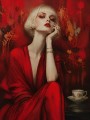 Rote Eleganz – Porträt als Wandbild und Fine Art Print