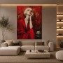 Rote Eleganz – Porträt als Wandbild und Fine Art Print