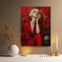 Rote Eleganz – Porträt als Wandbild und Fine Art Print