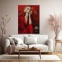 Rote Eleganz – Porträt als Wandbild und Fine Art Print