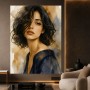 Elegantes Wandbild Poster mit Aquarell-Porträt einer Frau