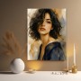 Elegantes Wandbild Poster mit Aquarell-Porträt einer Frau