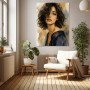 Elegantes Wandbild Poster mit Aquarell-Porträt einer Frau