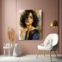 Elegantes Wandbild Poster mit Aquarell-Porträt einer Frau