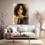 Elegantes Wandbild Poster mit Aquarell-Porträt einer Frau