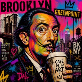 Brooklyn Dali Pop Art Wandbild – Poster im Street-Art-Look