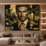 Goldener Erfolgsporträt als Leinwand & Modernes Wandbild