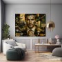 Goldener Erfolgsporträt als Leinwand & Modernes Wandbild