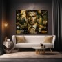 Goldener Erfolgsporträt als Leinwand & Modernes Wandbild