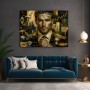 Goldener Erfolgsporträt als Leinwand & Modernes Wandbild