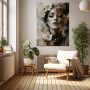 Elegantes Porträt mit Blüten – Wandbild als Gallery Leinwand