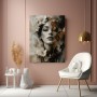 Elegantes Porträt mit Blüten – Wandbild als Gallery Leinwand