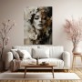 Elegantes Porträt mit Blüten – Wandbild als Gallery Leinwand