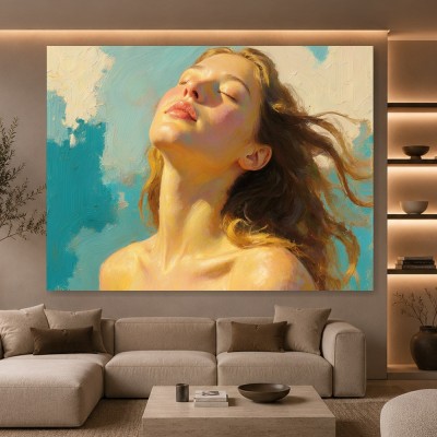 Sonnenlicht-Porträt als Leinwand und Acrylbild