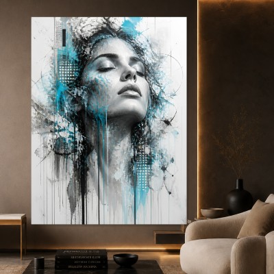 Ausdrucksstarkes Porträt als Modernes Wandbild & Acrylglasbild