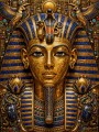 Goldener Pharao als Luxus Wandbild und Gallery Leinwand